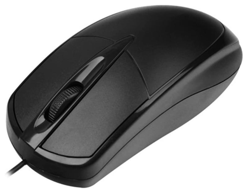 زيرو ماوس سلكي يو إس بي زيرو كومفورت، 3 أزرار، مستشعر بصري 1200 نقطة في البوصة، أداء عالي التوصيل والتشغيل، لأجهزة الكمبيوتر المكتبية وأجهزة الكمبيوتر المحمولة بنظامي التشغيل ويندوز/ماك، أسود - Image 1