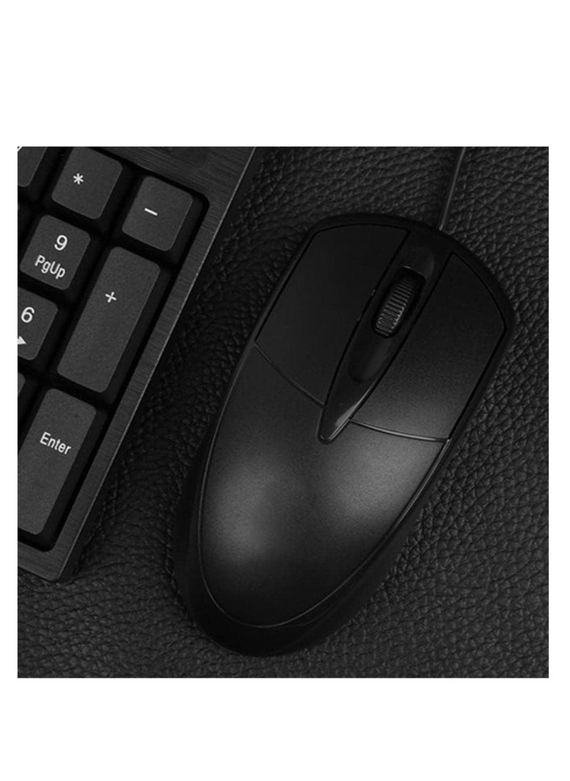 Zero - ZR-180 Comfort USB Wired Mouse, 3 Button, 1200 DPI Optical Sensor, High Performance Plug & Play, for Desktop, PC and Laptop Windows/Mac, Black - Image 1