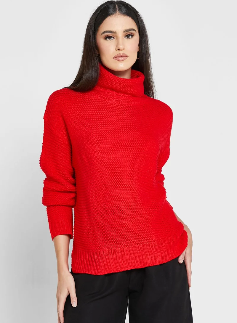 ELLA Solid Turtle Neck Sweater