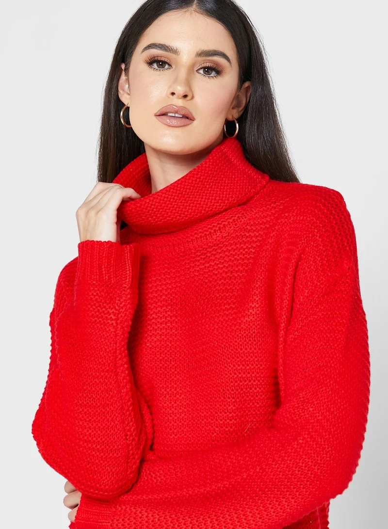 ELLA Solid Turtle Neck Sweater