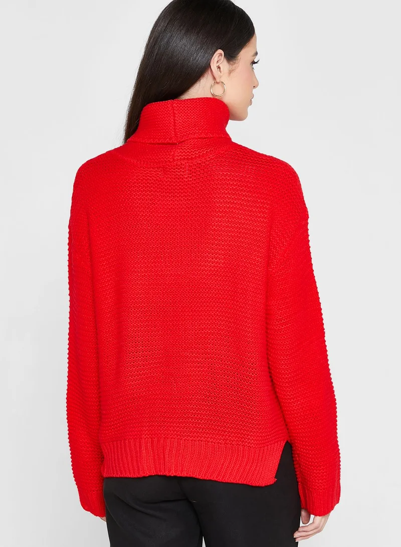 ELLA Solid Turtle Neck Sweater