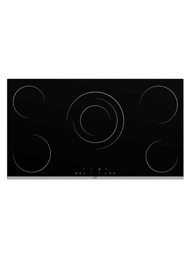 GeneralGold General Gold 90cm Built in Electric Hob 5 Heating Zones, Touch Control, Vitroceramic Surface, Black Glass Material, 5 Burner Cooktop for Small Kitchens - Image 1
