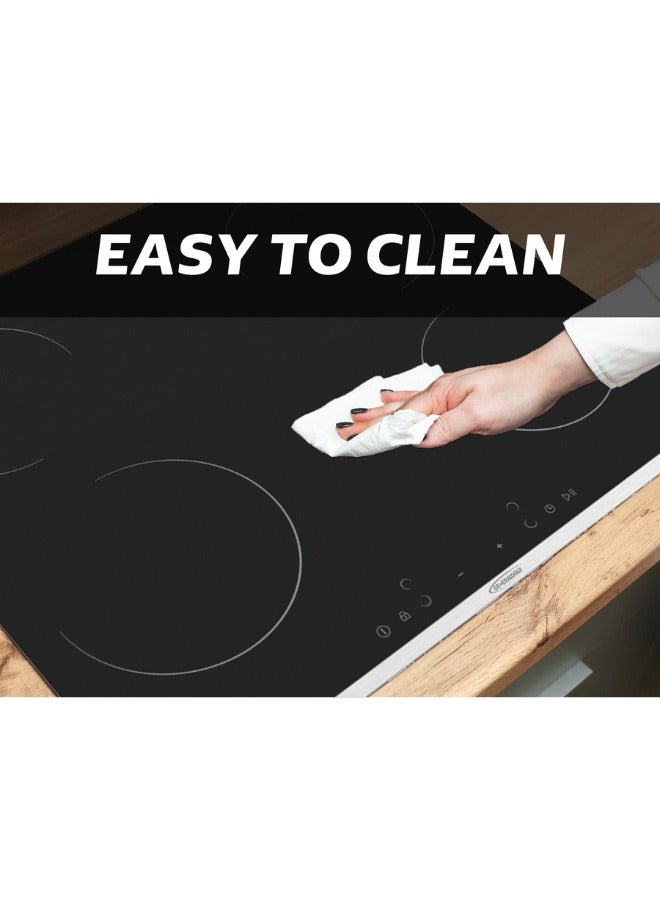 GeneralGold General Gold 90cm Built in Electric Hob 5 Heating Zones, Touch Control, Vitroceramic Surface, Black Glass Material, 5 Burner Cooktop for Small Kitchens - Image 4