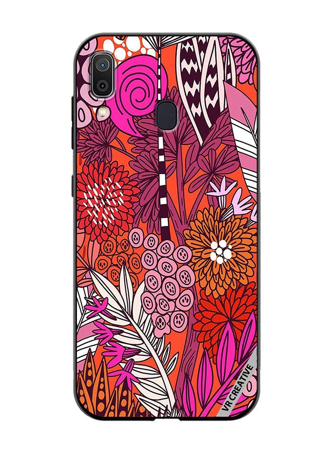 VR CREATIVE Protective Case Cover For Samsung Galaxy A30 Flowers Design Multicolour - Image 1