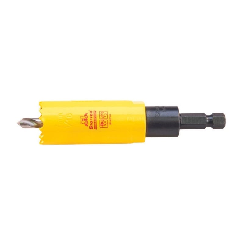 Starrett Starrett BiMetal Deep Cut Hole Saw with Arbor and Abrasion Resistant HSS Teeth  Ideal for Cutting Metal Steel and Wood  1116 27MM Diameter 2 Depth  ADCH0116  - Image 1
