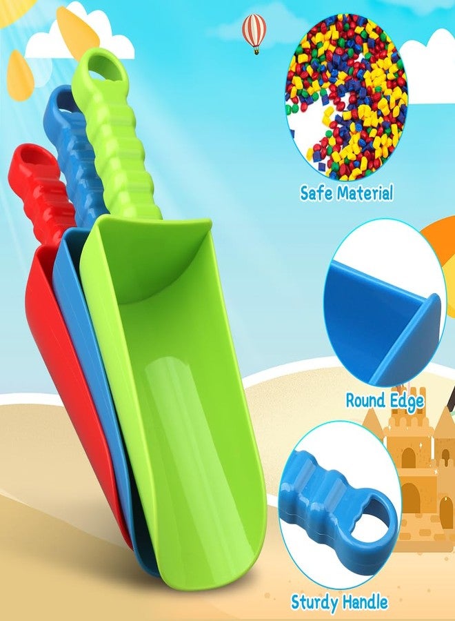 Anzmtosn Upgrade 9" Beach Sand Shovels Scooping Toys Set, Beach Spade with Anti Slip Handle, Garden Tool For Kids Adults, Gardening Digging Sandbox Kit, Beach Essential Gift For Boys Girls Indoor Outdoor - Image 3