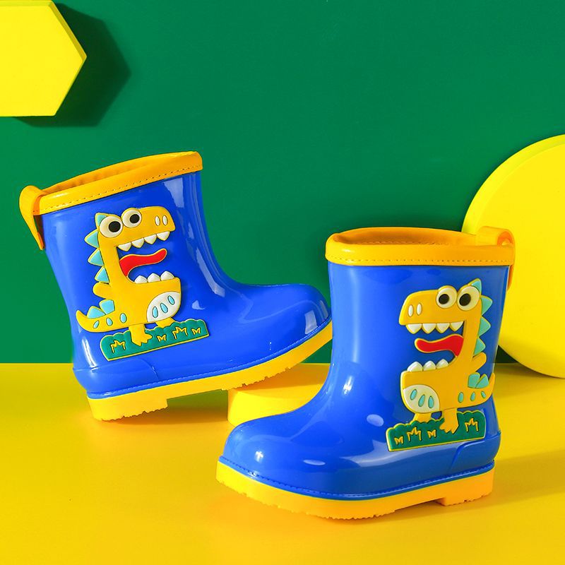 Children'S Rain Boots Cartoon Boys And Girls Children'S Cartoon Water Shoes Small Children, Middle And Large Children Plus Velvet To Keep Warm - Image 4