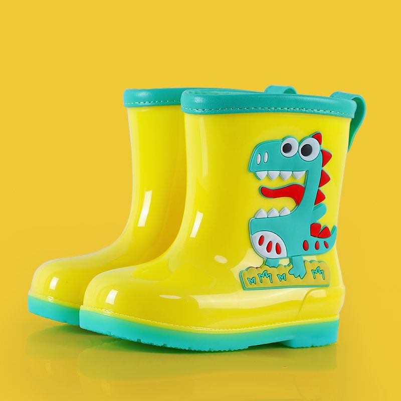 Children'S Rain Boots Cartoon Boys And Girls Children'S Cartoon Water Shoes Small Children, Middle And Large Children Plus Velvet To Keep Warm - Image 1