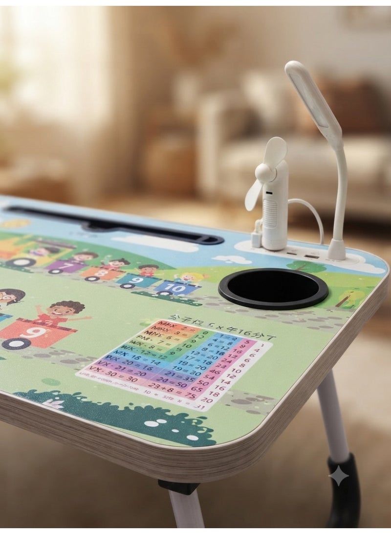 StarKids An educational table designed for children, featuring a practical, all-in-one design with a built-in lamp and fan for a comfortable and unique study and play experience. - Image 3