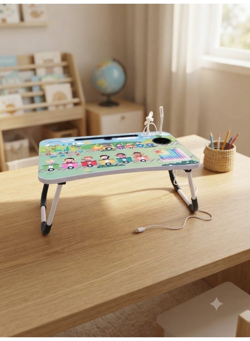 StarKids An educational table designed for children, featuring a practical, all-in-one design with a built-in lamp and fan for a comfortable and unique study and play experience. - Image 4