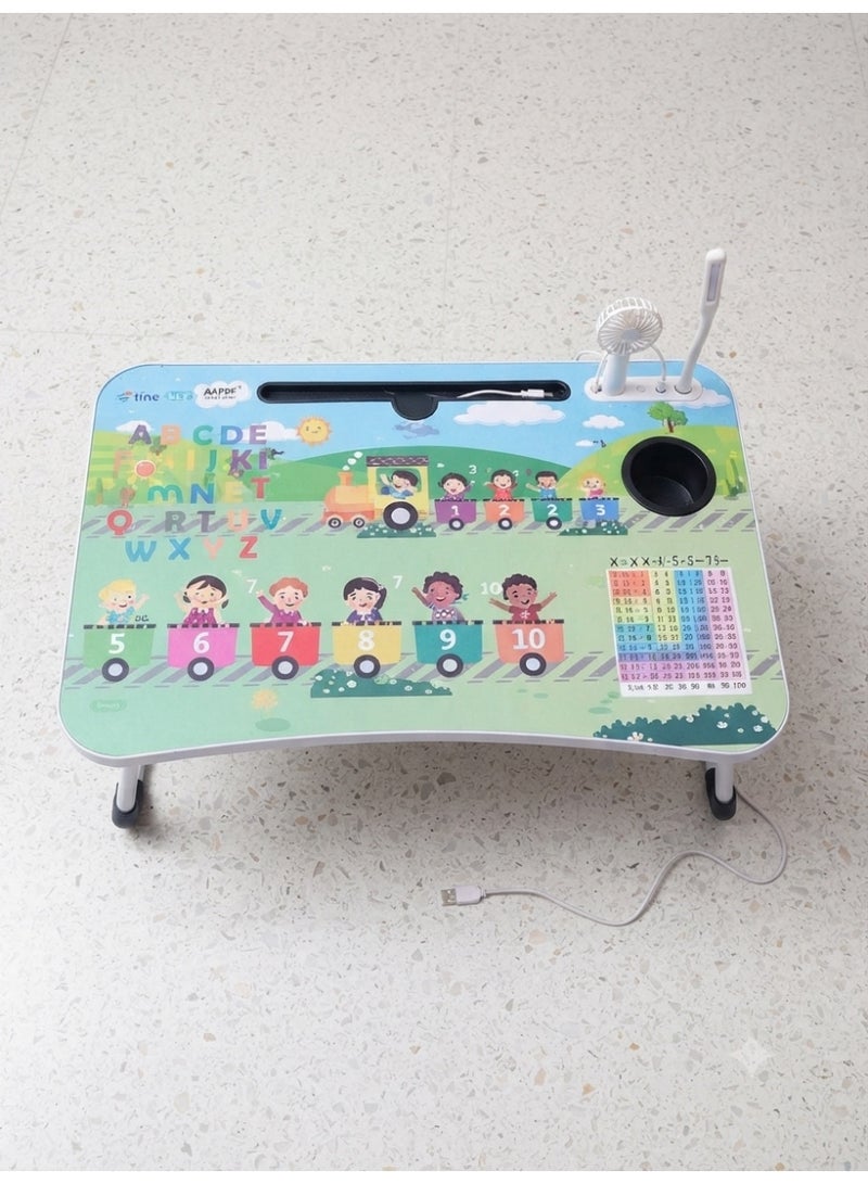 StarKids An educational table designed for children, featuring a practical, all-in-one design with a built-in lamp and fan for a comfortable and unique study and play experience. - Image 2