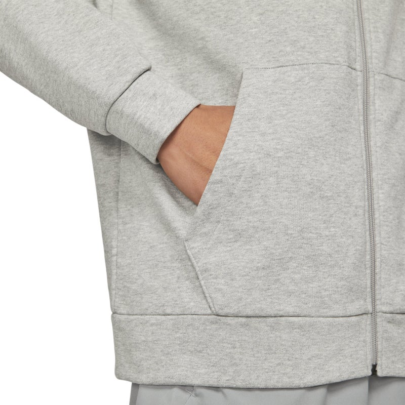 Nike Men's Nike Mnk Dry Hoodie Fzflc Casual Sports Hooded Jacket Light Grey - Image 4