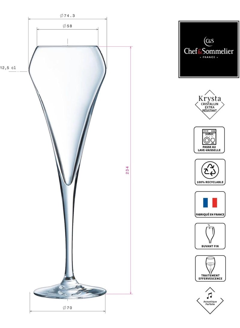 شيف & سوميلير كأس فوار U1051 من شيف آند سوميلير، 200 مل - مجموعة أوبن أب، كريستال كريستا، متين للغاية، آمن للاستخدام في غسالة الأطباق، صنع في فرنسا - مجموعة من 6 قطع - Image 4