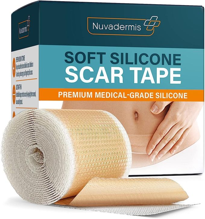 Nuvadermis Silicone Scar Tape for Surgical Scars 120" x 1.5" Roll Extra Long Medical Grade Silicone Scar Tape for C-Section, Tummy Tuck, Keloid, and Surgical Scars Reusable Tape Strips 1 Pack - Image 5