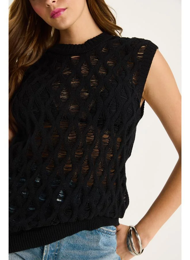 Ginger  Knitted Crochet Top for Women | Best Price UAE