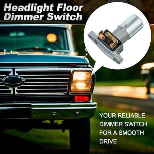 Feekoon DS70T Headlight Dimmer Switch, Floor Mounted Car Light Dimmer Switch with 3 Terminal, OEM Replacement - Image 2