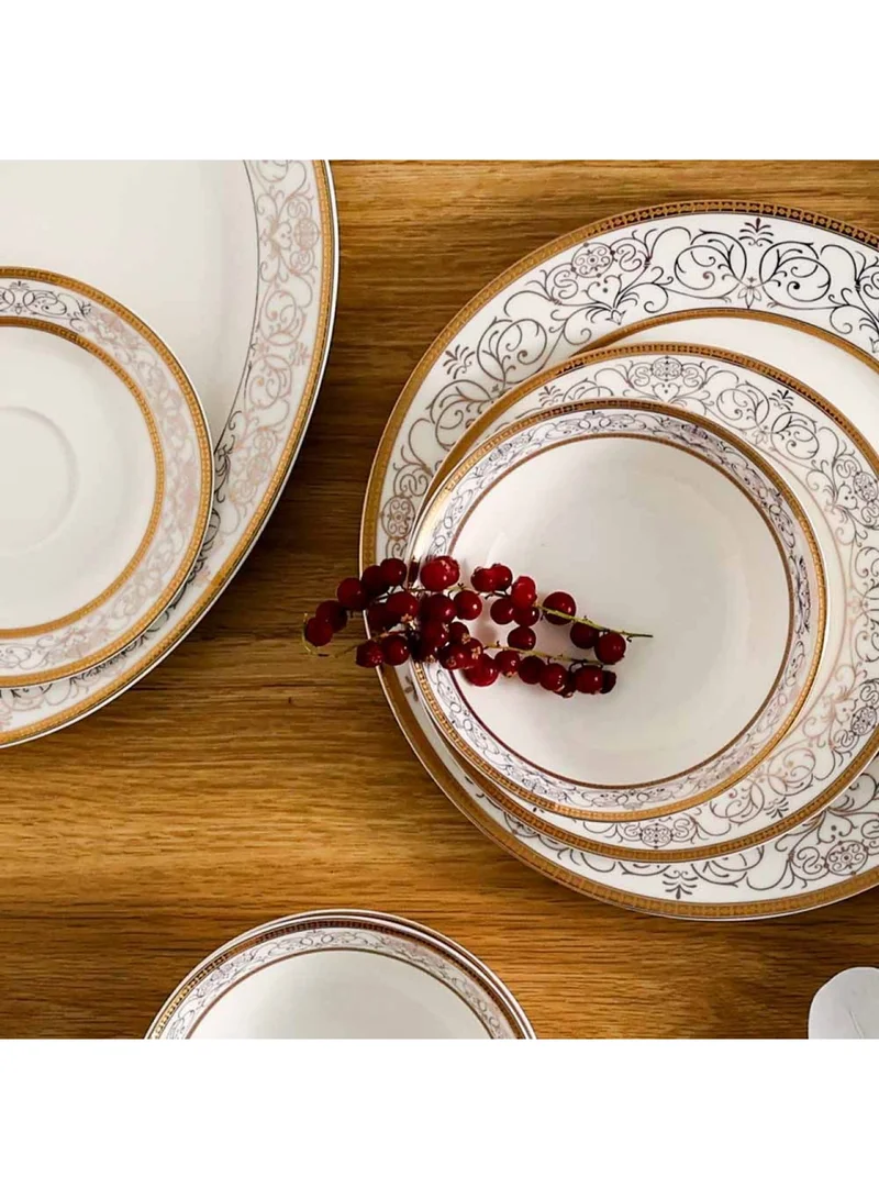 DANUBE HOME Royal 32-Piece New Bone China Dinner Set -Serve 6
