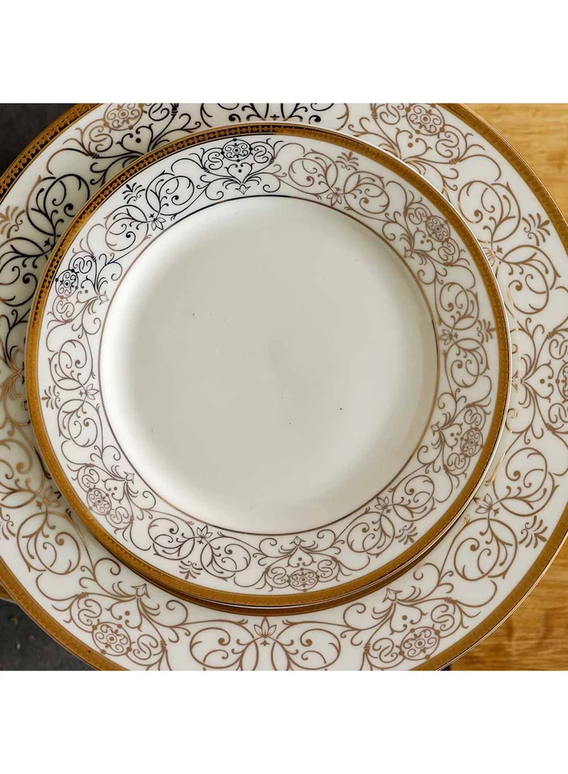 DANUBE HOME Royal 32-Piece New Bone China Dinner Set -Serve 6