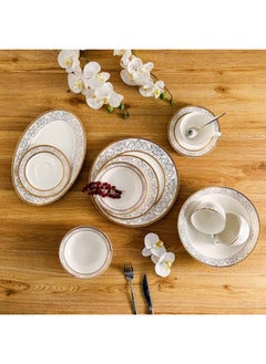 DANUBE HOME Royal 32-Piece New Bone China Dinner Set -Serve 6  - Image 1