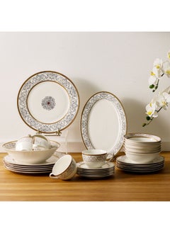 DANUBE HOME Royal 32-Piece New Bone China Dinner Set -Serve 6  - Image 2