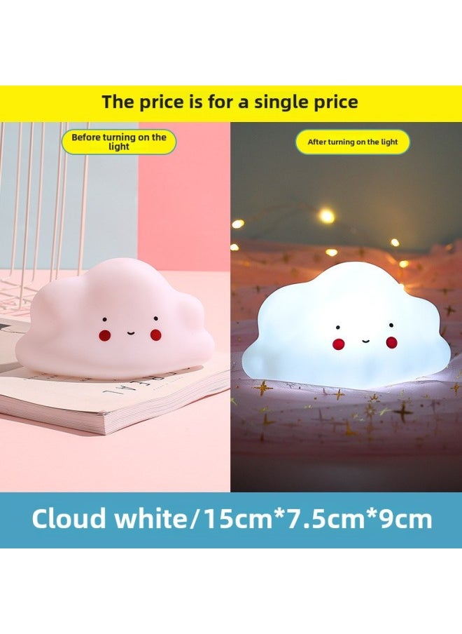 null - Cartoon Unicorn Moon Night Light Ins Style Logo Activity Gift Qr Code Gift Back To School-Color:Clouds (white) - Image 1