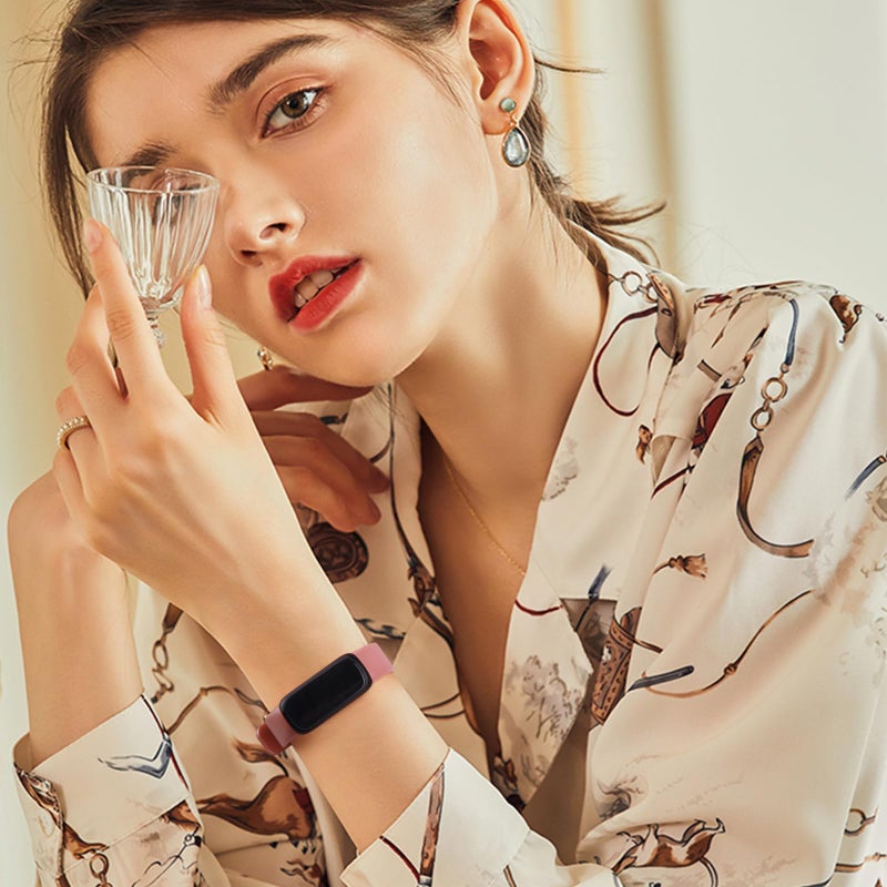 Meliya for Fitbit Inspire 3 Bands Women Men, Soft Silicone Adjustable Wristband Replacement Sport Straps Compatible with Fitbit Inspire 3 Fitness Tracker (Pink Gold) - Image 5