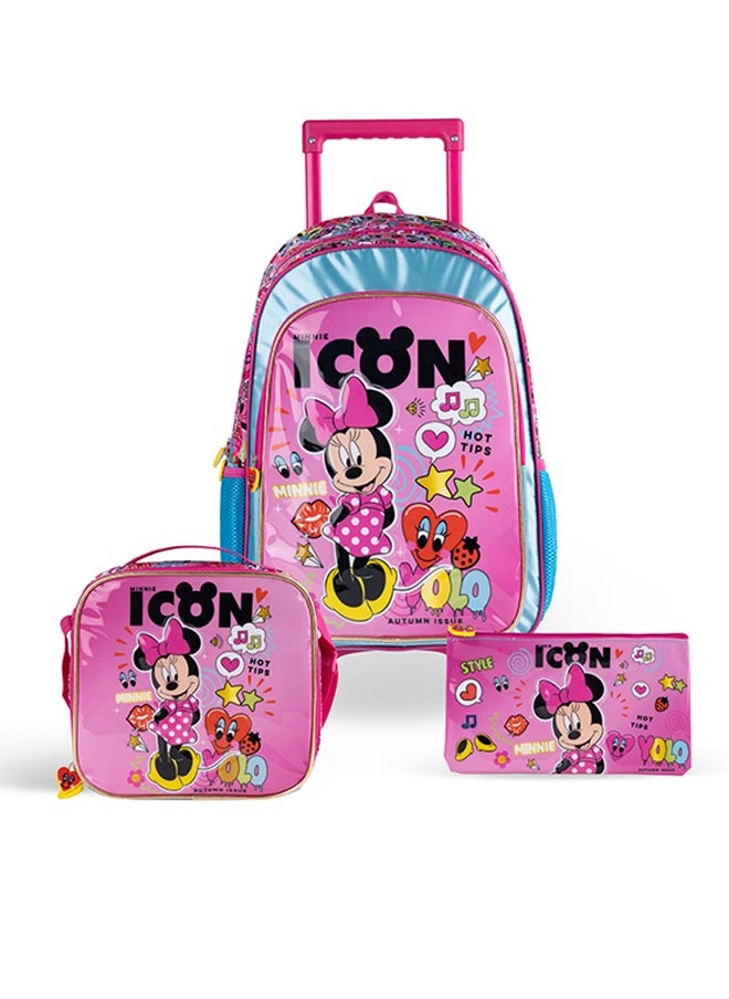 Disney - Disney Minnie Mouse Minnie Icon Issue 3 in 1 Trolley Box set 18 inches Without Box - Image 1
