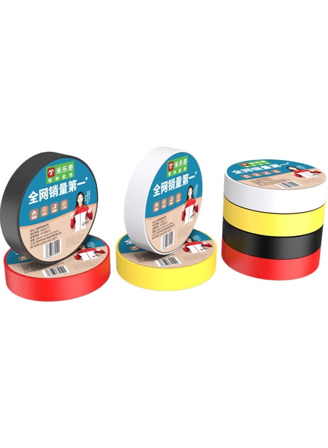 Miloch Milaiqi Pvc Flame-Retardant Insulating Electrical Tape, Moisture-Proof, Wear-Resistant, Heat-Resistant, Strong Adhesive Tape, Black, 50Mm Wide * 10 Meters Long [5 Rolls] - Image 3