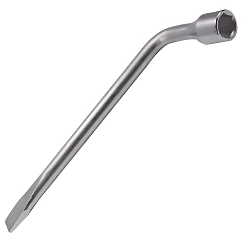 Utoolmart Car Spare Tire Lug Wrench for Jack - L Type Hexagon 19mm Slotted End Socket Repair Tool 1pcs - Image 1