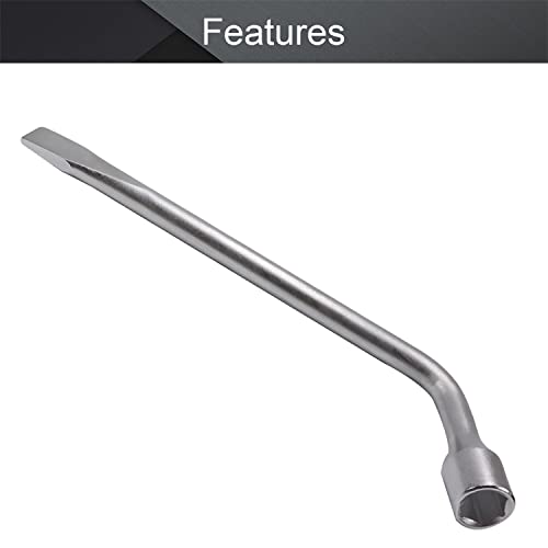 Utoolmart Car Spare Tire Lug Wrench for Jack - L Type Hexagon 19mm Slotted End Socket Repair Tool 1pcs - Image 3