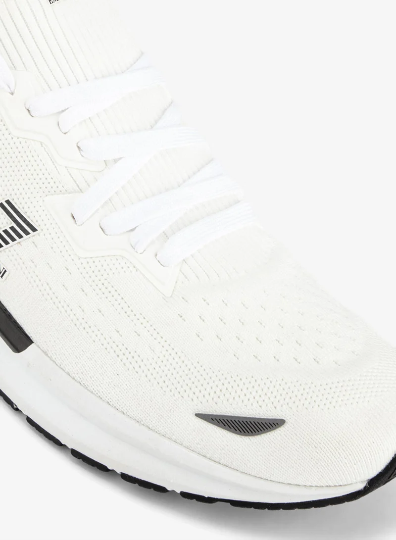 EA7 Emporio Armani White Men's Crusher Distance Knit 2.0 Shoes  | Best Price UAE