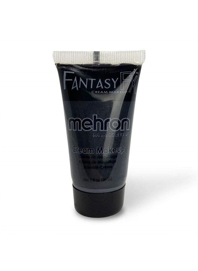 mehron - Makeup Fantasy FX Cream Makeup | Water Based Halloween Makeup | Black Face Paint & Body Paint For Adults 1 fl oz (30ml) (Black) - Image 1