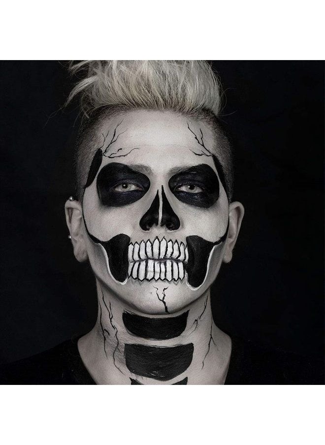 mehron - Makeup Fantasy FX Cream Makeup | Water Based Halloween Makeup | Black Face Paint & Body Paint For Adults 1 fl oz (30ml) (Black) - Image 1