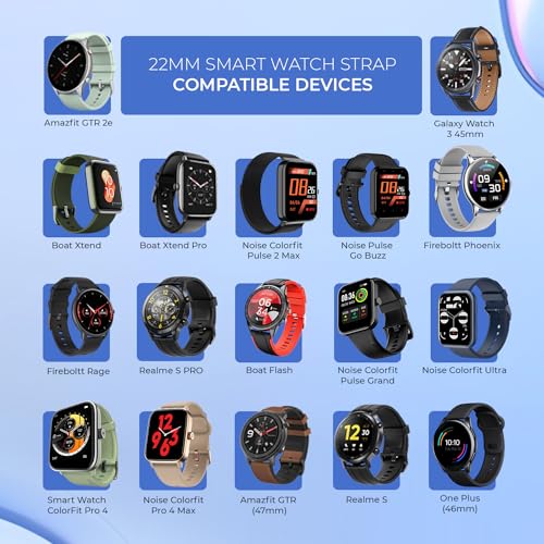 PunnkFunnk Punnk Funnk 22MM Silicone Strap with Folding Magnetic Lock Compatible with Samsung Galaxy Watch 3 45mm/ Galaxy Watch 46mm/Gear S3 Classic/Frontier Compatible All 22MM Watches(Black) - Image 5