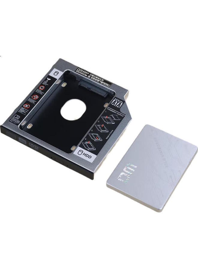 Dm Notebook Optical Drive Sata Hard Drive Bracket, 9.5Mm Thick, 2.5-Inch Ssd Solid State Drive Stand, Silver, Dw095S - Image 2