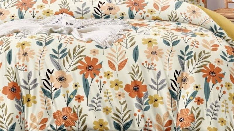 Laying Style™ 350 Tc Heavy Glace Cotton Super King Size Duvet Cover II Razai Cover II Quilt Cover for Double Bed Size with Zipper (Dohars) 108x108 inch-Multicolor - Image 2