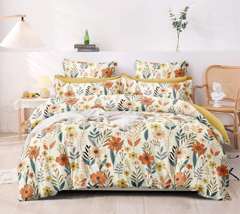 Laying Style™ 350 Tc Heavy Glace Cotton Super King Size Duvet Cover II Razai Cover II Quilt Cover for Double Bed Size with Zipper (Dohars) 108x108 inch-Multicolor - Image 5