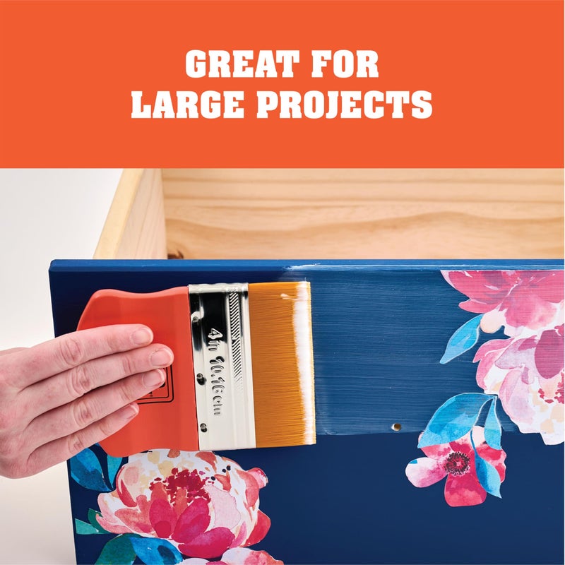 Mod Podge Brush Applicator 4-Inch, 12917 Gold Taklon, 1 Pack - Image 4