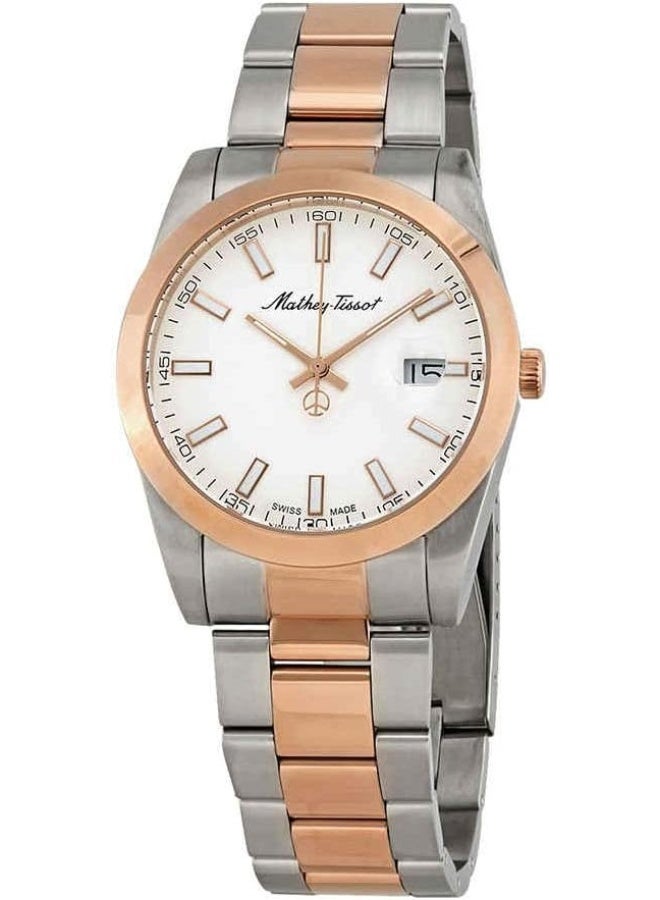 Mathey-Tissot ساعة ماتهي-تيسو رولي I بقرص أبيض للرجال H450RA - Image 1