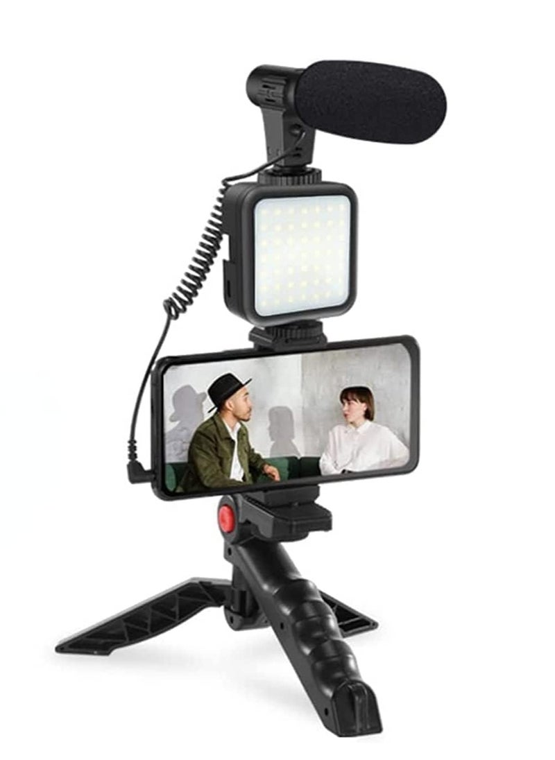SUKILO Smartphone Vlogging Kit with LED Light, Noise Reduction Microphone, Flexible Tripod, Phone Holder & Bluetooth Remote | Perfect for YouTube, TikTok, Instagram & Kids' Video Recording  - Image 1