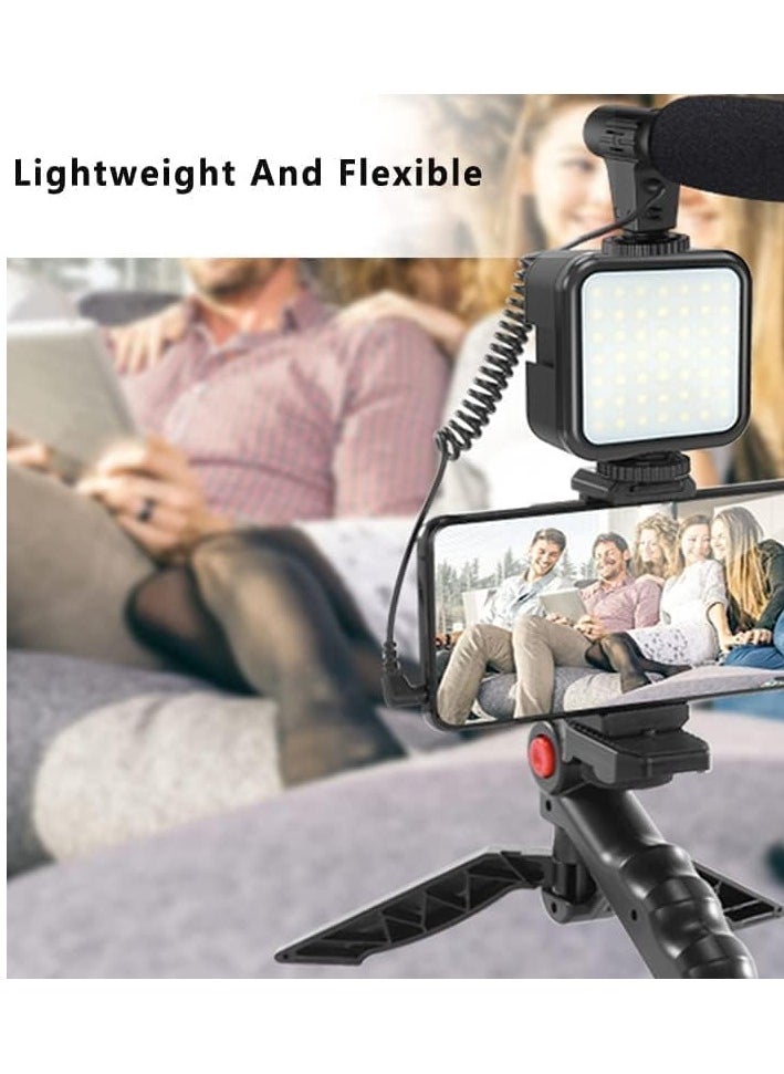SUKILO Smartphone Vlogging Kit with LED Light, Noise Reduction Microphone, Flexible Tripod, Phone Holder & Bluetooth Remote | Perfect for YouTube, TikTok, Instagram & Kids' Video Recording  - Image 5