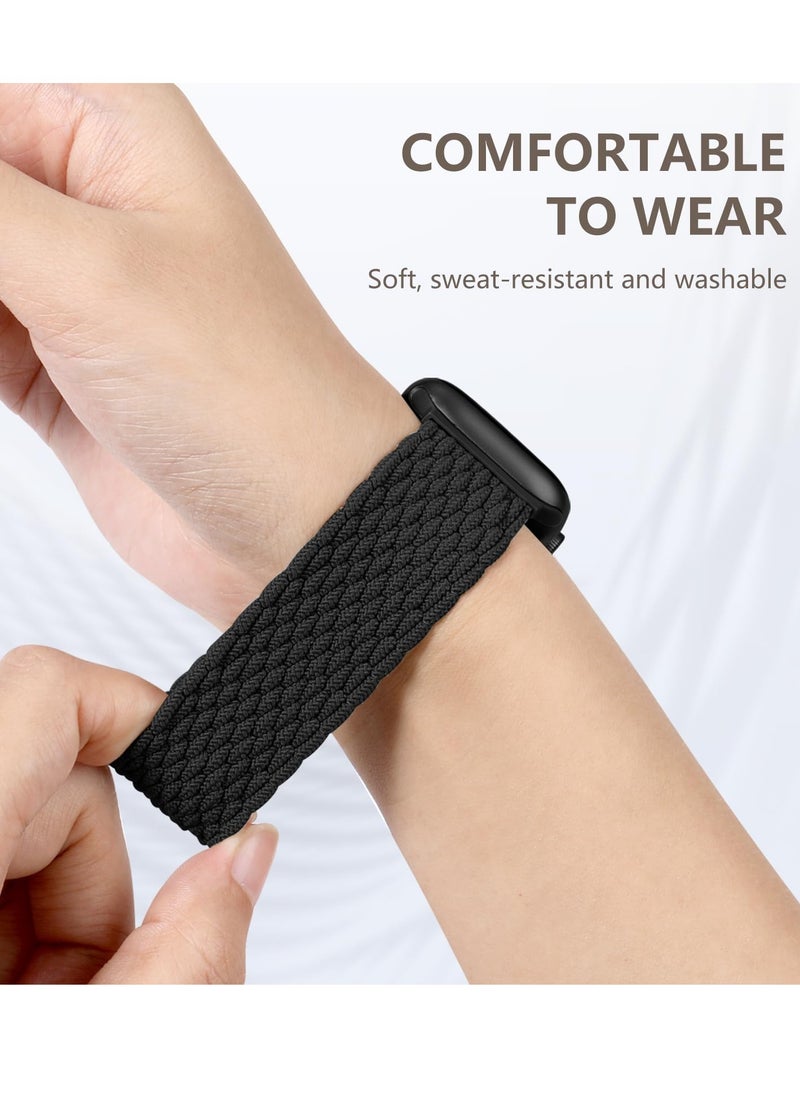 ROCKROSE - Braided Solo Apple Watch 42/44mm Band Size M (150mm) – Black - Image 1