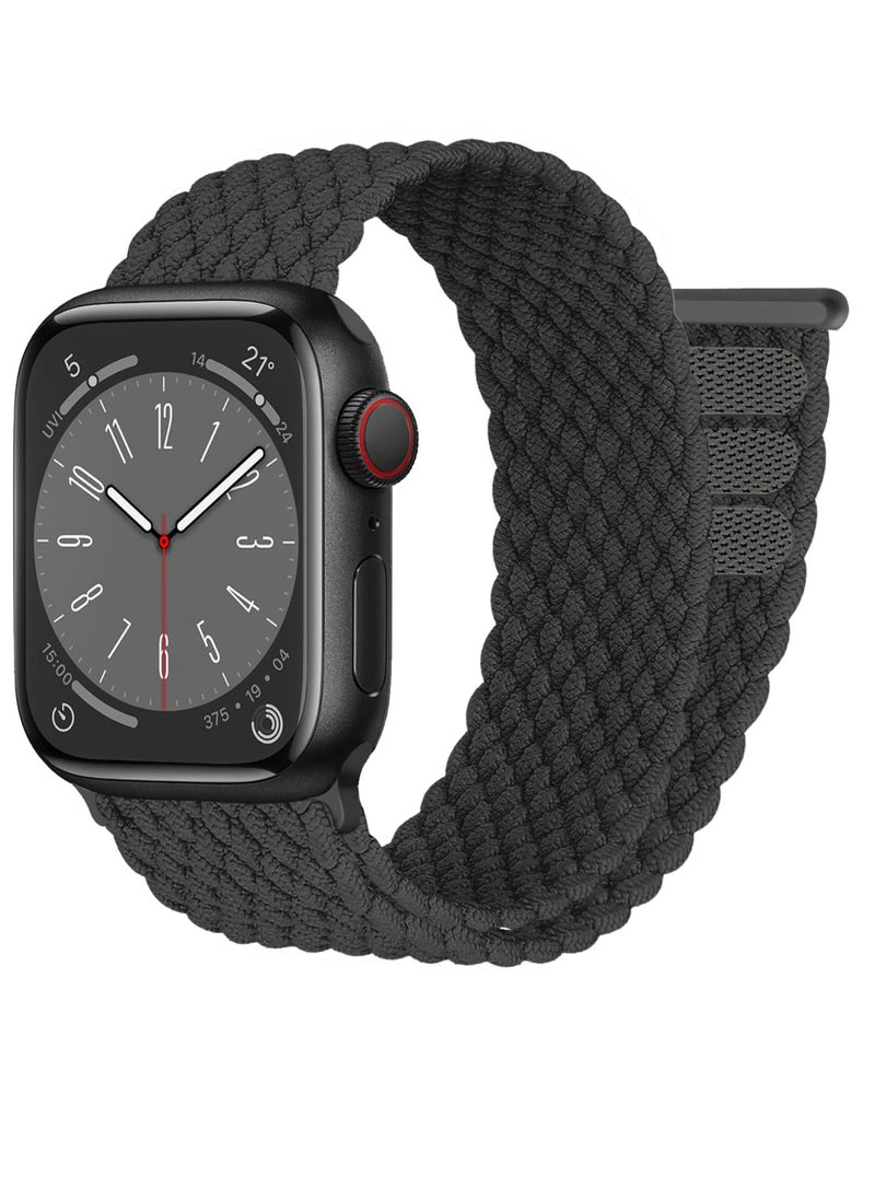 ROCKROSE - Braided Solo Apple Watch 42/44mm Band Size M (150mm) – Black - Image 1