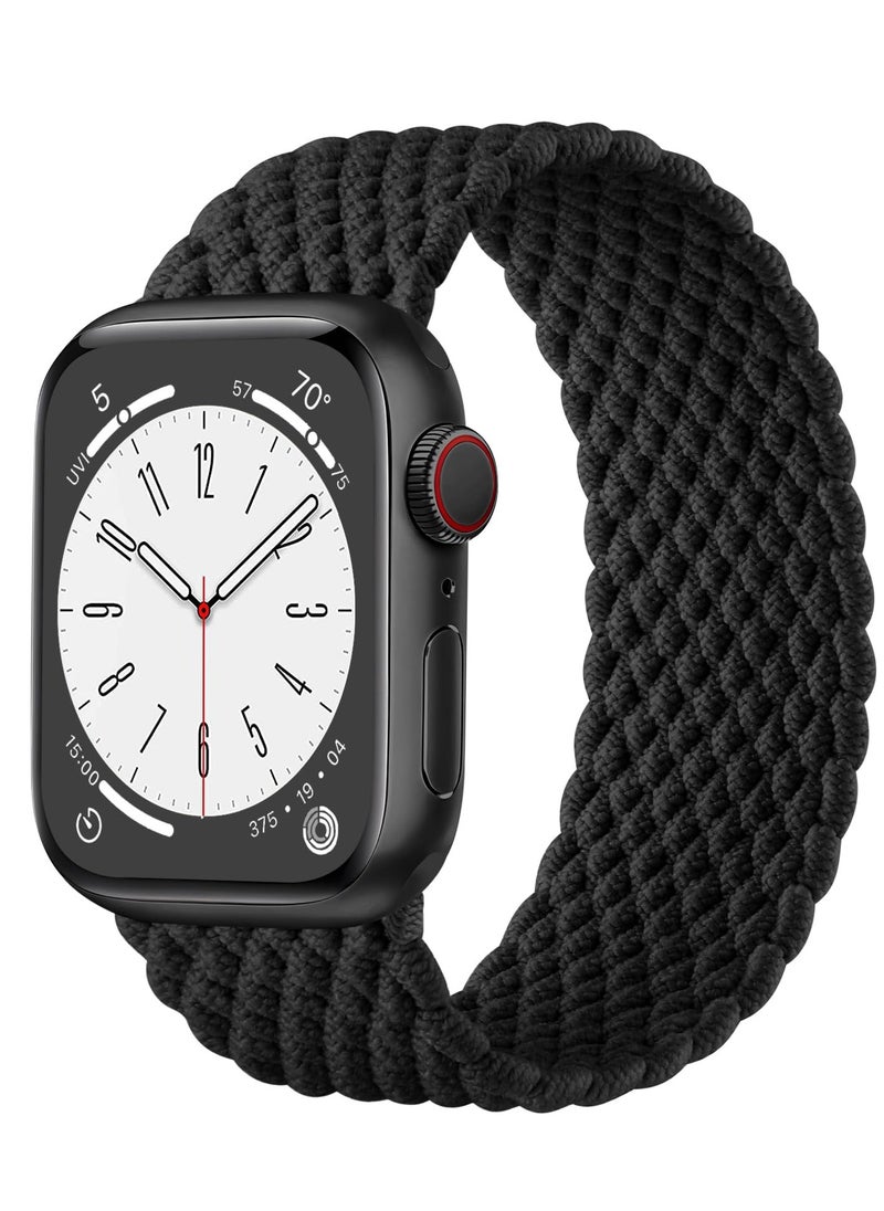 ROCKROSE - Braided Solo Apple Watch 42/44mm Band Size M (150mm) – Black - Image 1