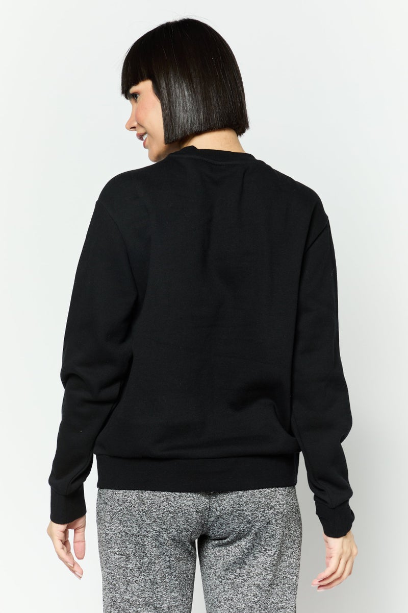 Hurley Women Sportswear Fit Long Sleeve Outdoor Sweatshirt, Black - Image 3