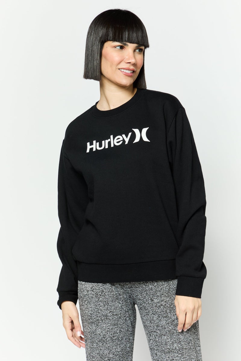 Hurley Women Sportswear Fit Long Sleeve Outdoor Sweatshirt, Black - Image 1