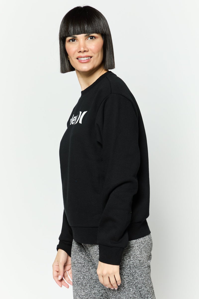 Hurley Women Sportswear Fit Long Sleeve Outdoor Sweatshirt, Black - Image 4
