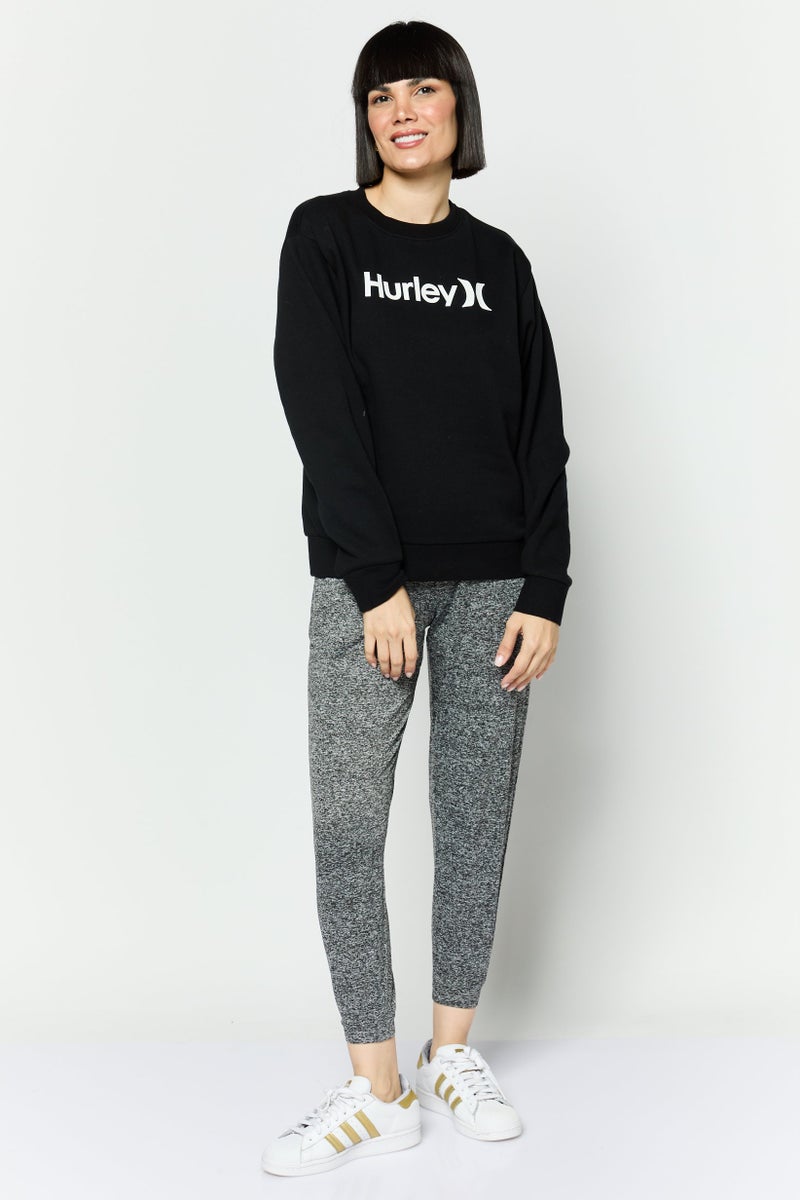 Hurley Women Sportswear Fit Long Sleeve Outdoor Sweatshirt, Black - Image 2