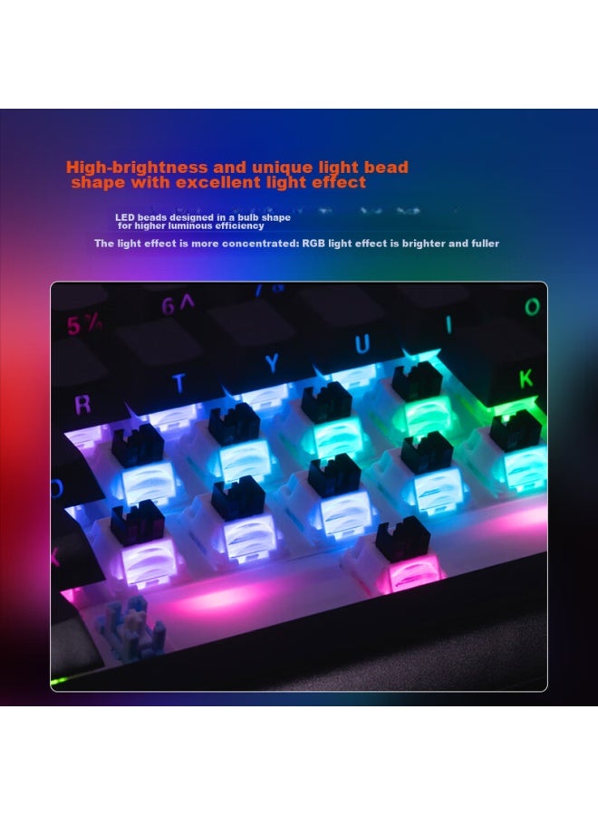 Daryo Dareu A98 Professional Edition 98-key Layout Wired/wireless/bluetooth Tri-mode Customizable Mechanical Gaming Rgb Backlit Keyboard, Mengyu Hifi Switch - Absolute Purple - Image 3