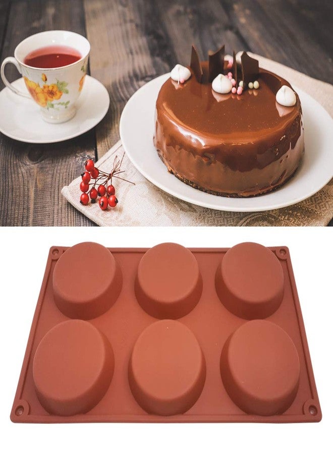 DaKuan 3 Packs 6 Cavity Large Round Disc Candy Silicone Molds, DaKuan Non-Stick Baking Molds, Mousse Cake Pan for French Dessert, Pie, Candy, Soap, Dia 3.1 Inch- Reddish - Image 5